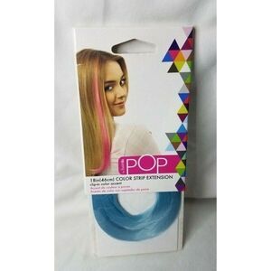 Hair Strip Extension Clip On POP BY HAIRDO 18" Light Blue Color